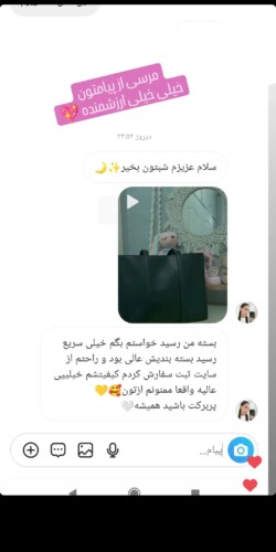کیف دانشجویی دخترانه چرم مشکی شیوا